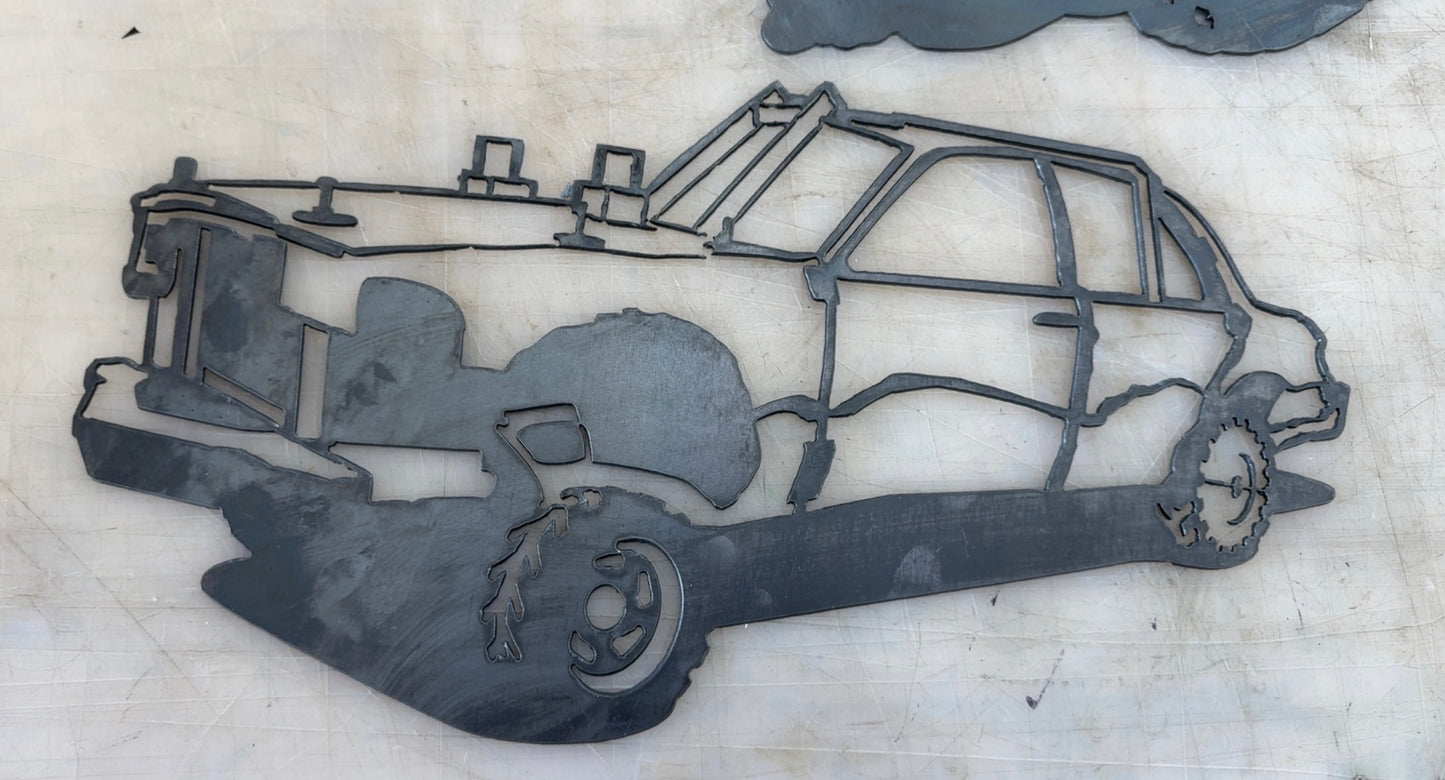 Derby Car Metal Signs