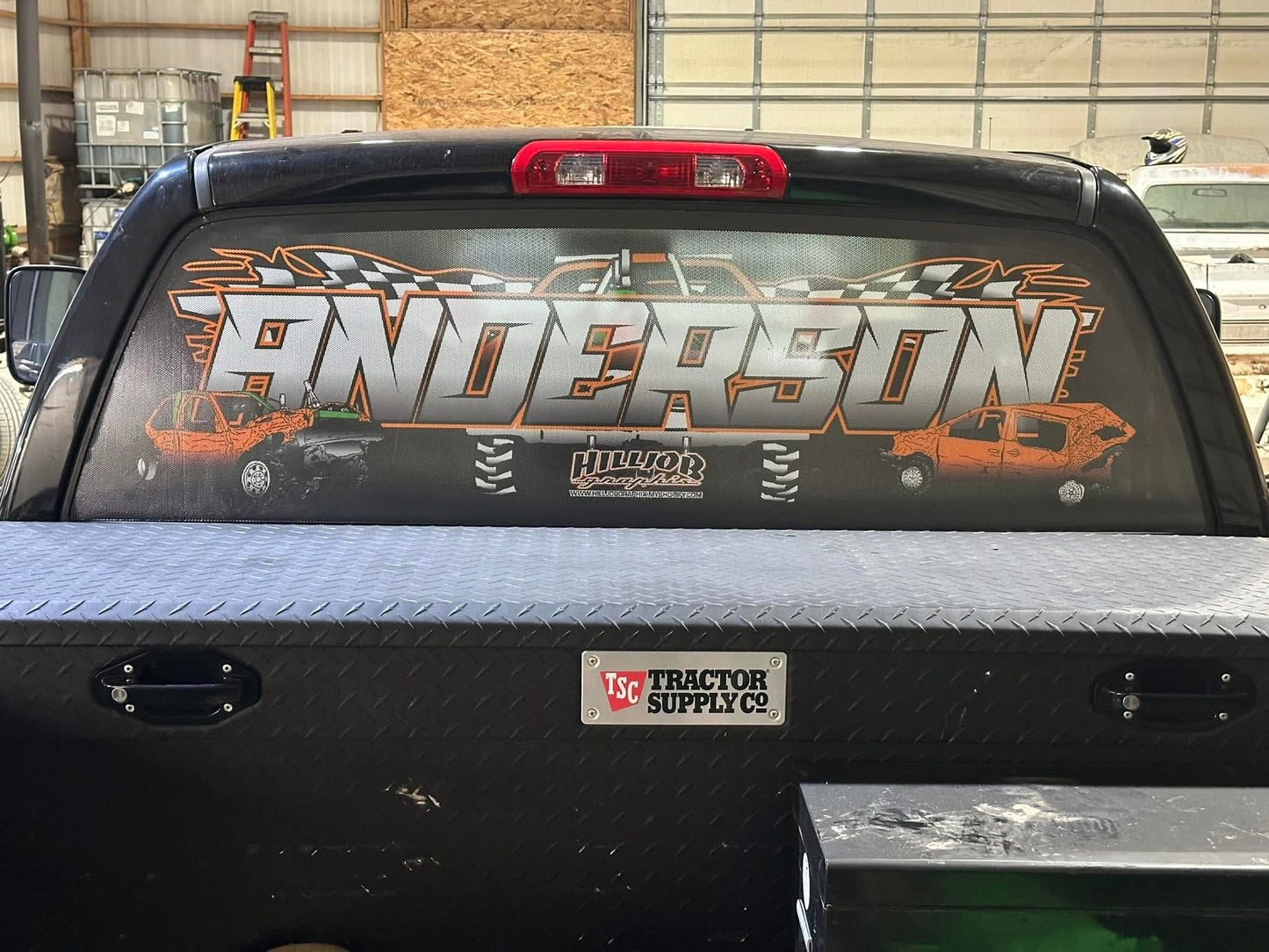 Back window decal (perforated vinyl)