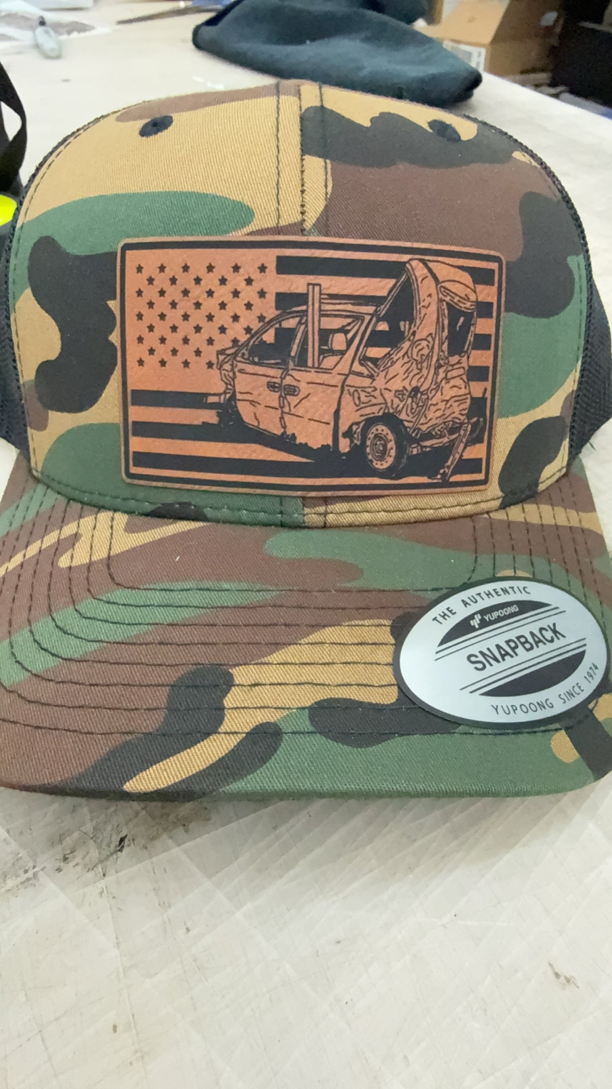 Mini Van American flag hat