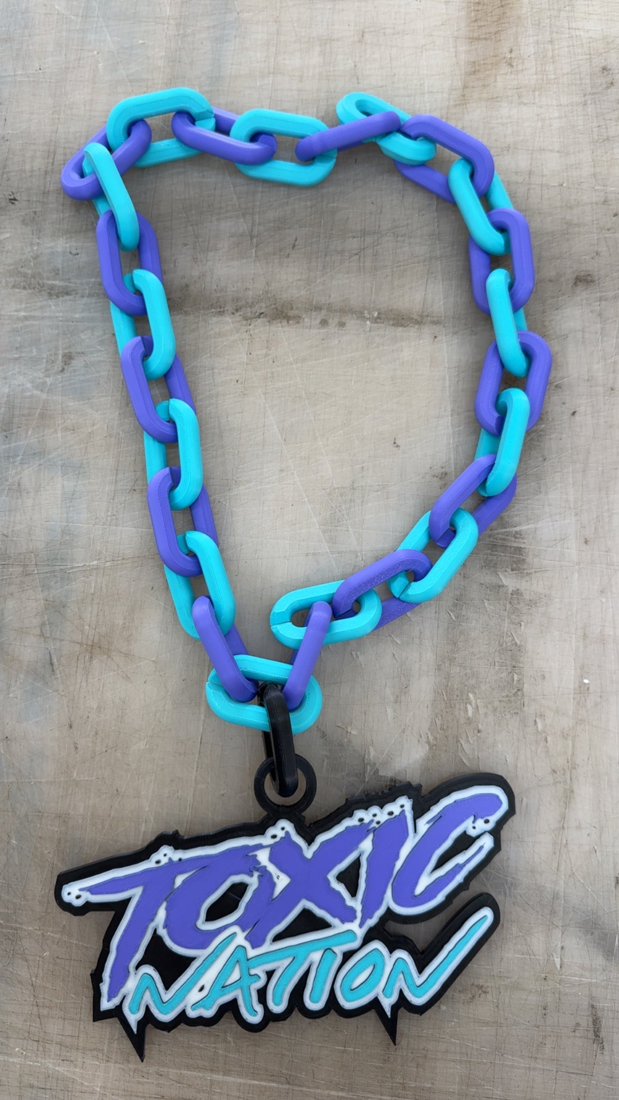 Toxic Nation 3D Printed Necklace