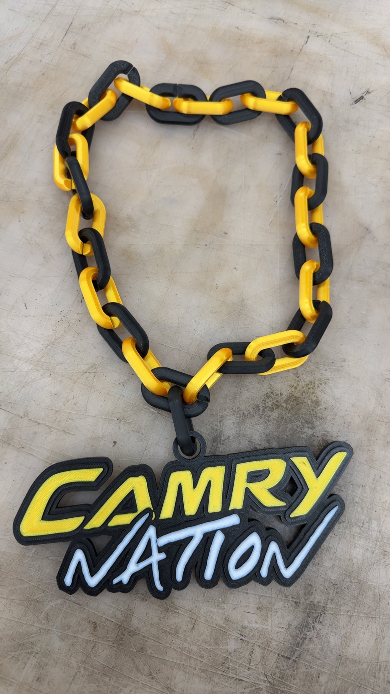 Camry Nation 3D Printed Necklace