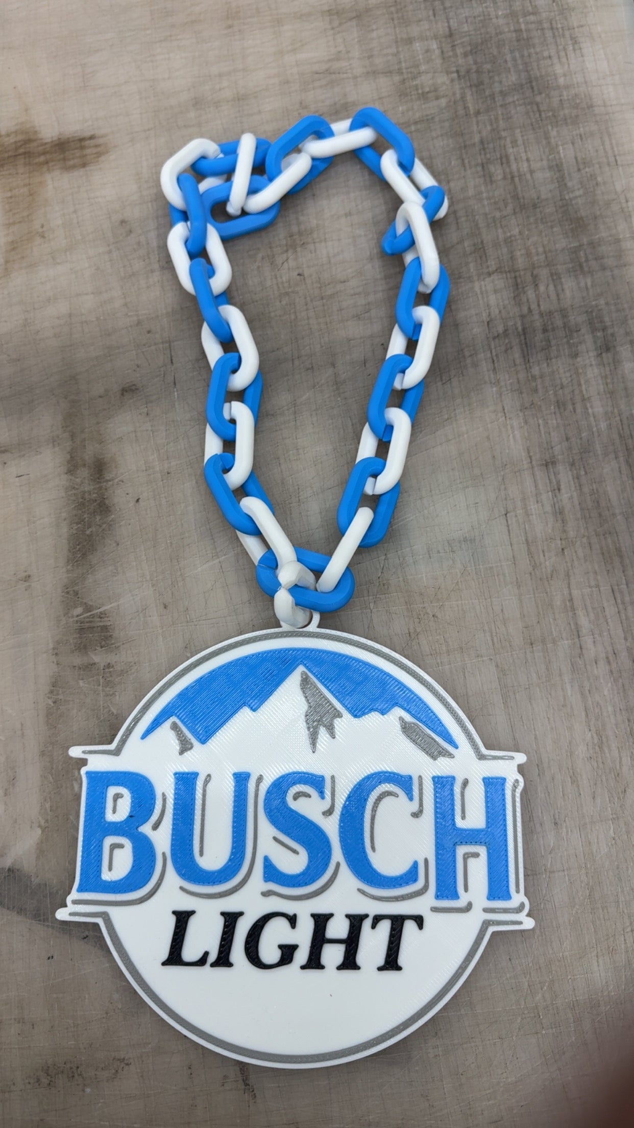 Busch Light 3D Printed Necklace