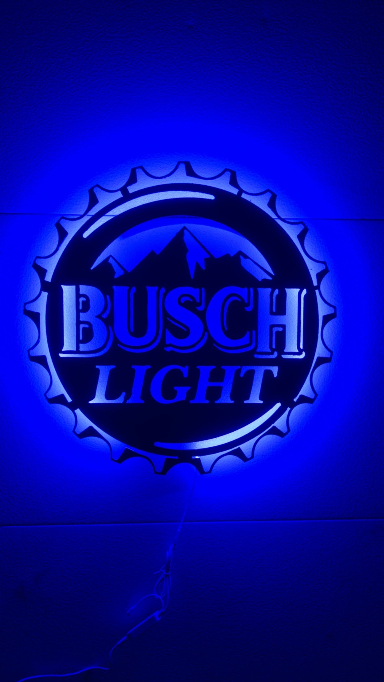 Busch neon bottle cap Metal Sign