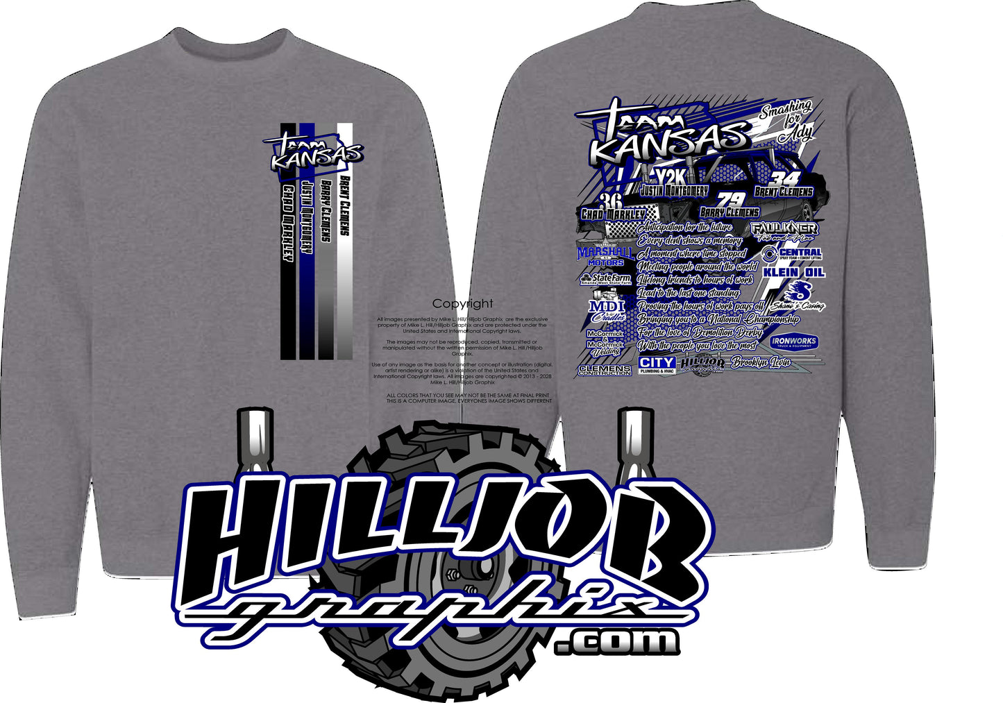 #301 Team Kansas Crewneck
