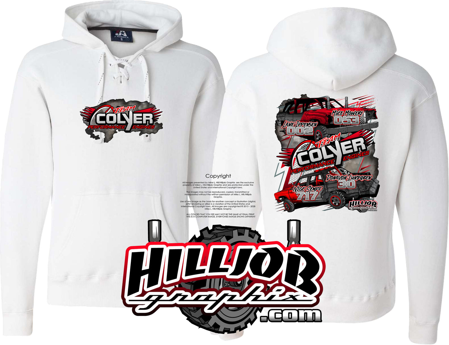#297 Team Colyer Performance Hockey Hoodie