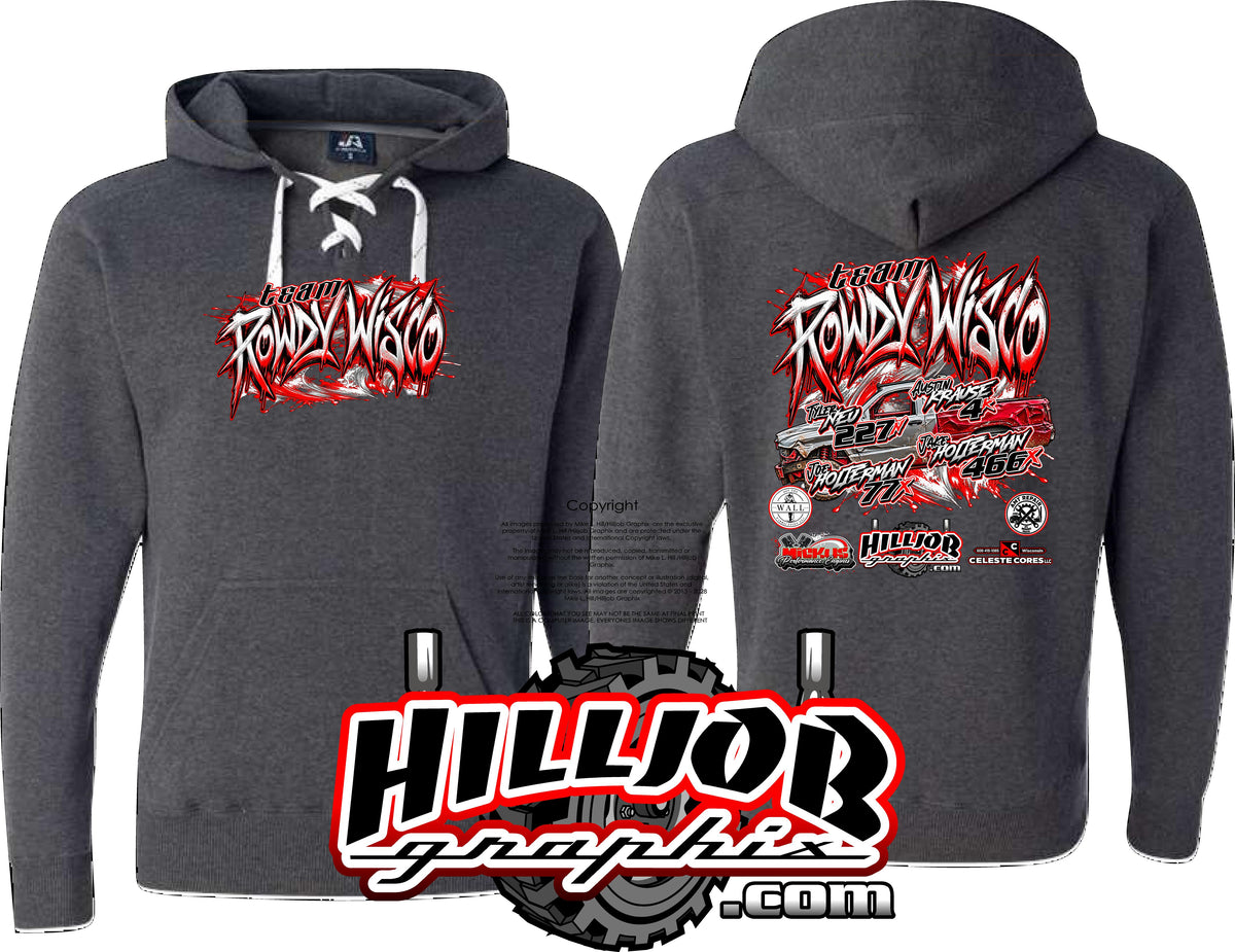#434 Team Rowdy Wisco Hockey Hoodie