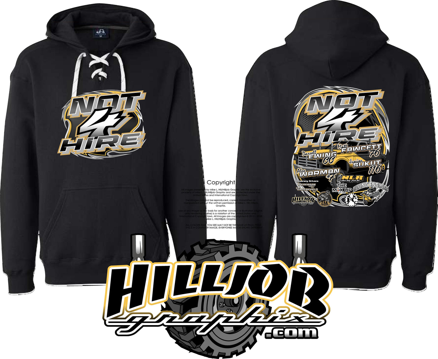 #415 Team NOT 4 HIRE Hockey Hoodie