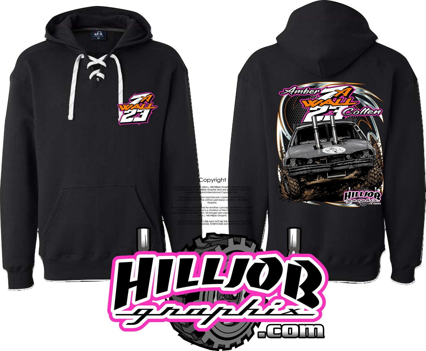#403 Amber and Colten Wall Hockey Hoodie