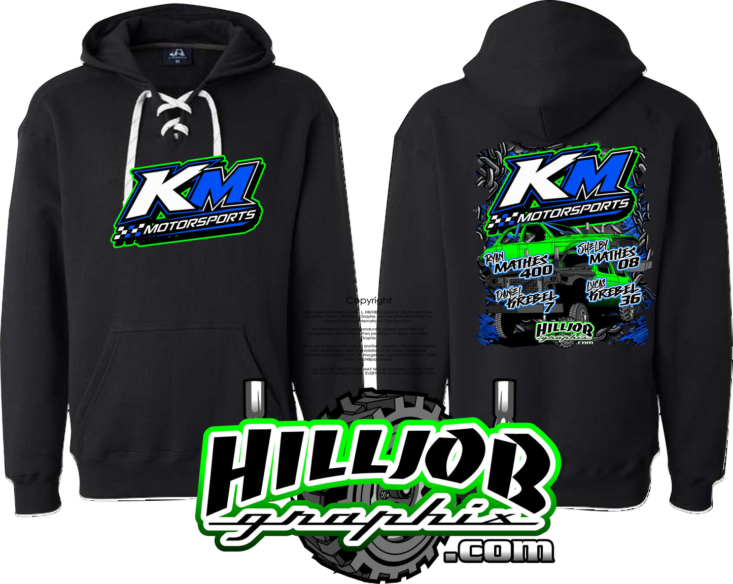 #380 KM Motorsports Hockey Hoodie