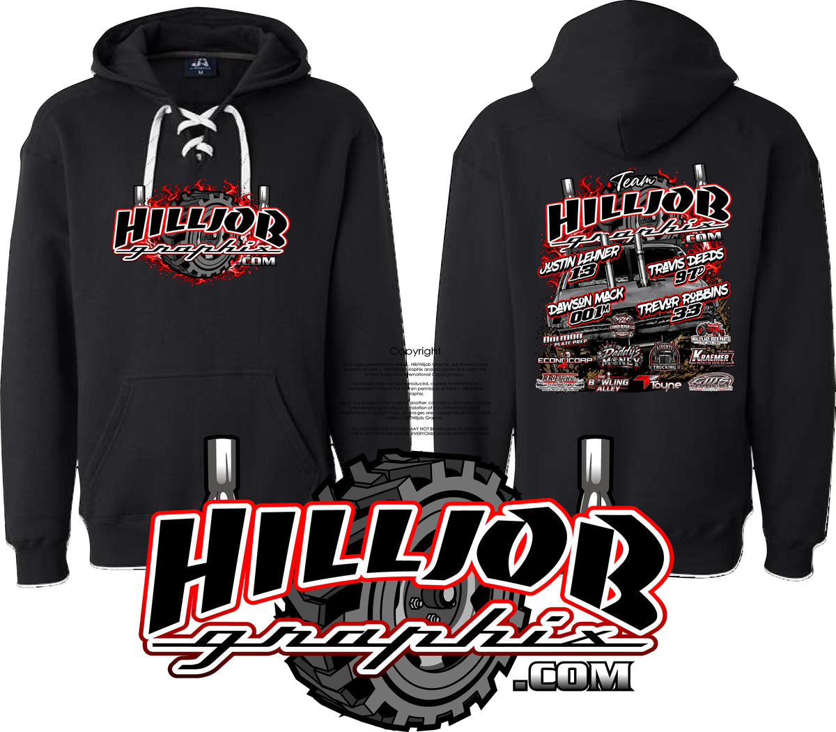 #430 Team Hilljob Graphix Compact 2026 Hockey Hoodie