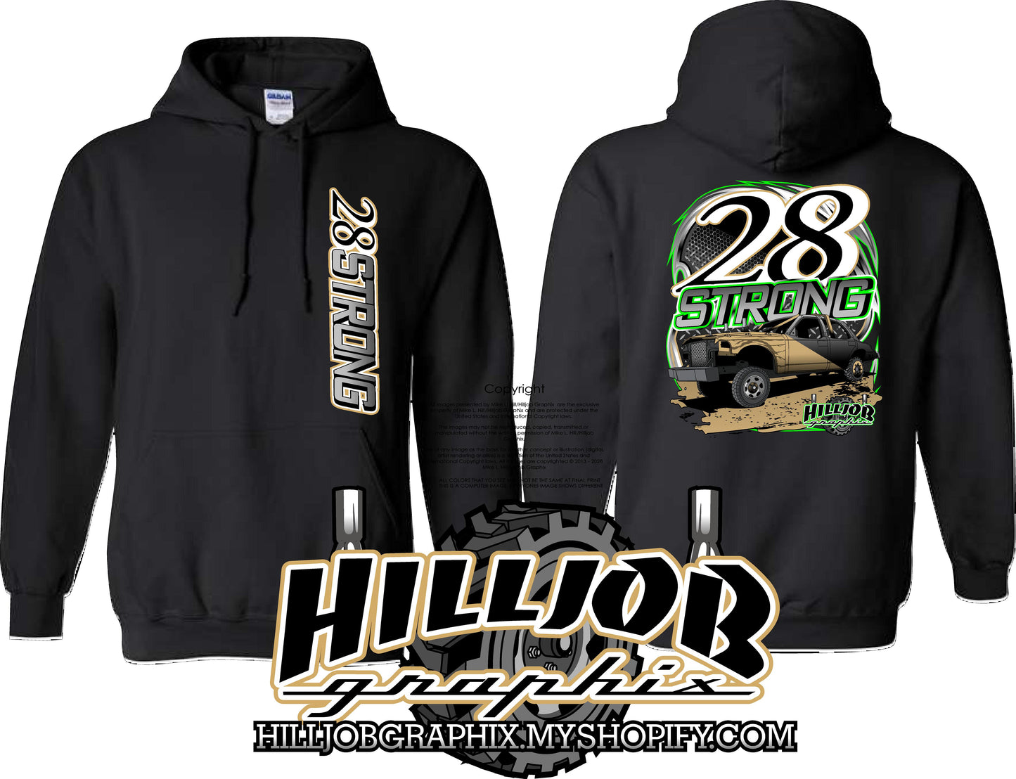 #377 28 STRONG Gary Russell Zipped Hoodie