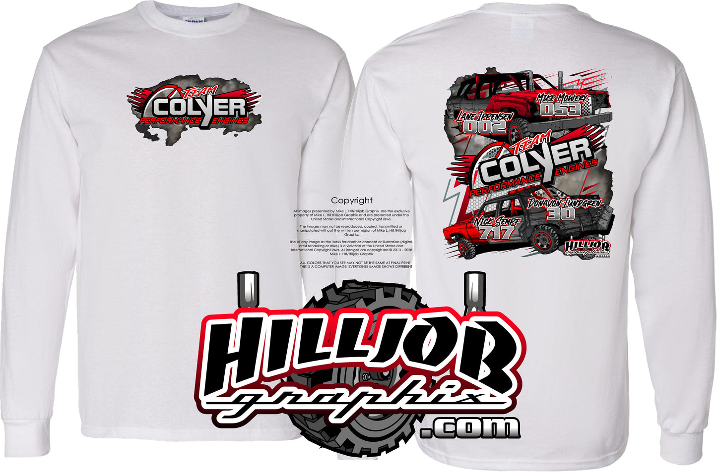 #297 Team Colyer Performance Long Sleeve T-shirt