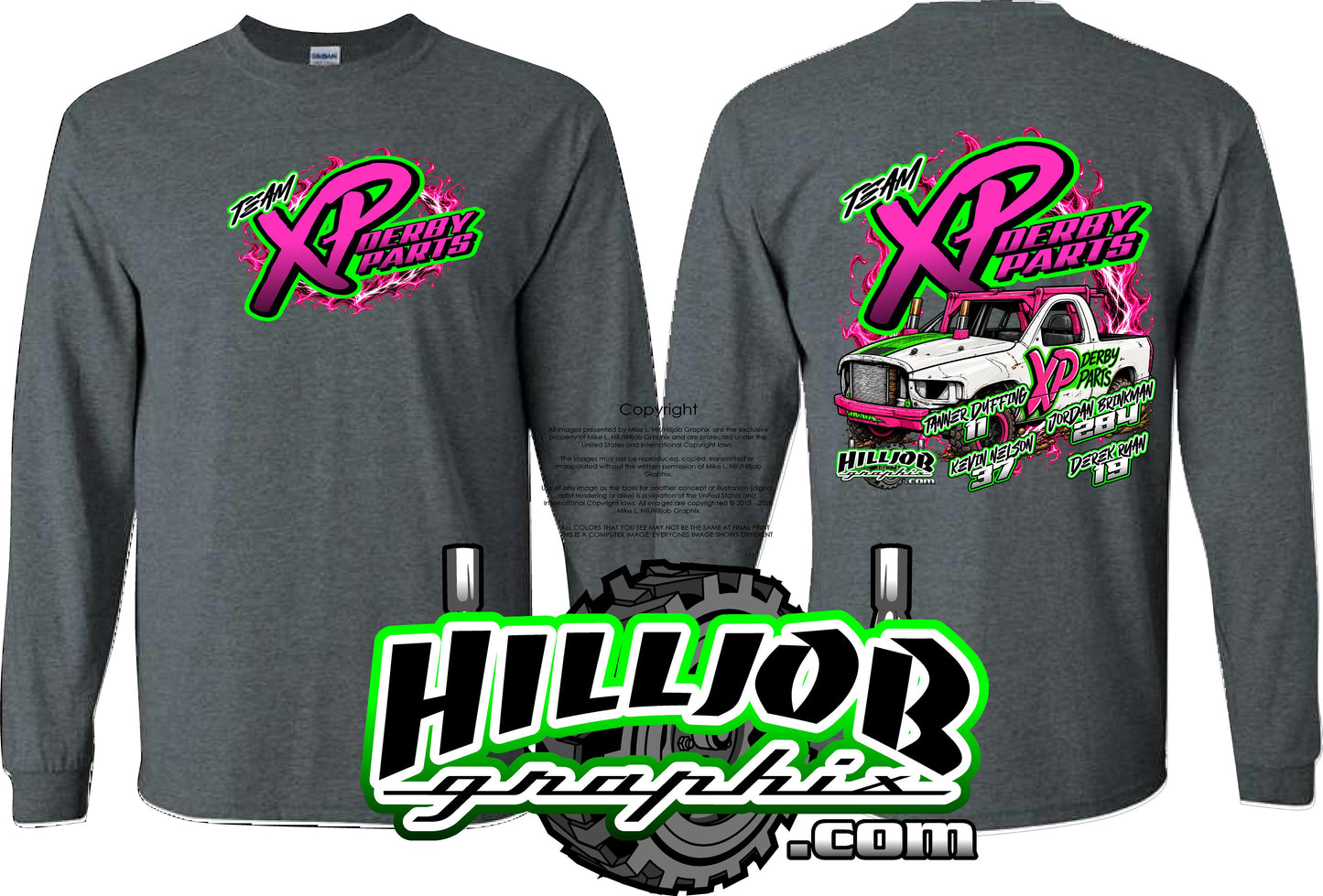 #426 Team Xp Derby Parts Long Sleeve T-shirt