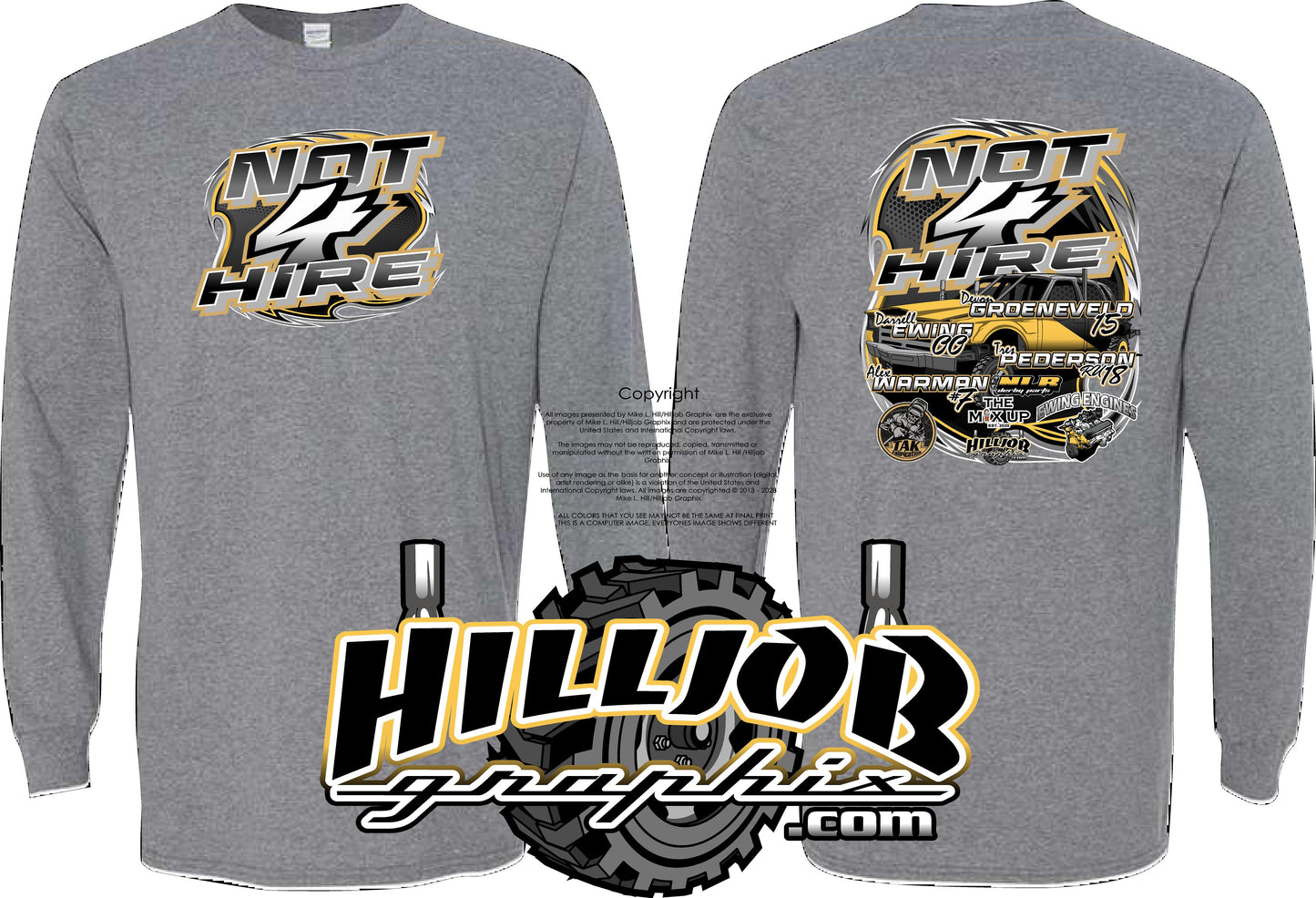 #267 Not 4 Hire Long Sleeve T-shirt