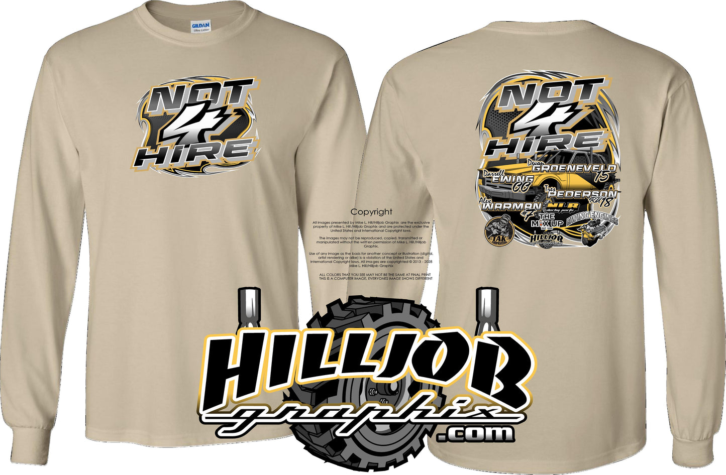 #267 Not 4 Hire Long Sleeve T-shirt