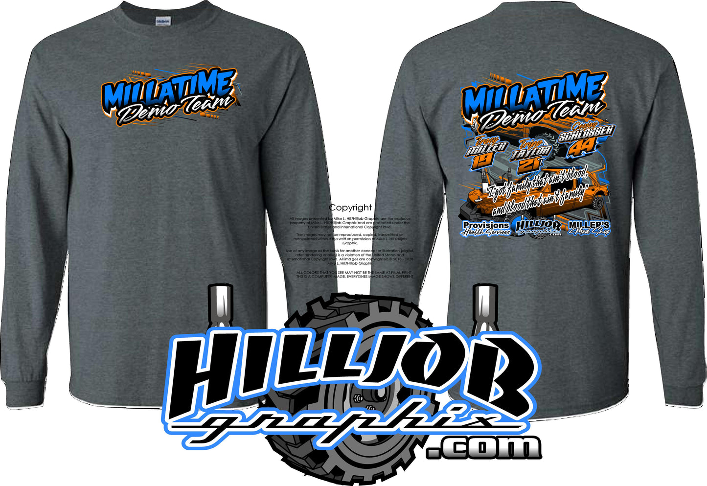 #261 Team MILLATIME Long sleeve T-Shirts
