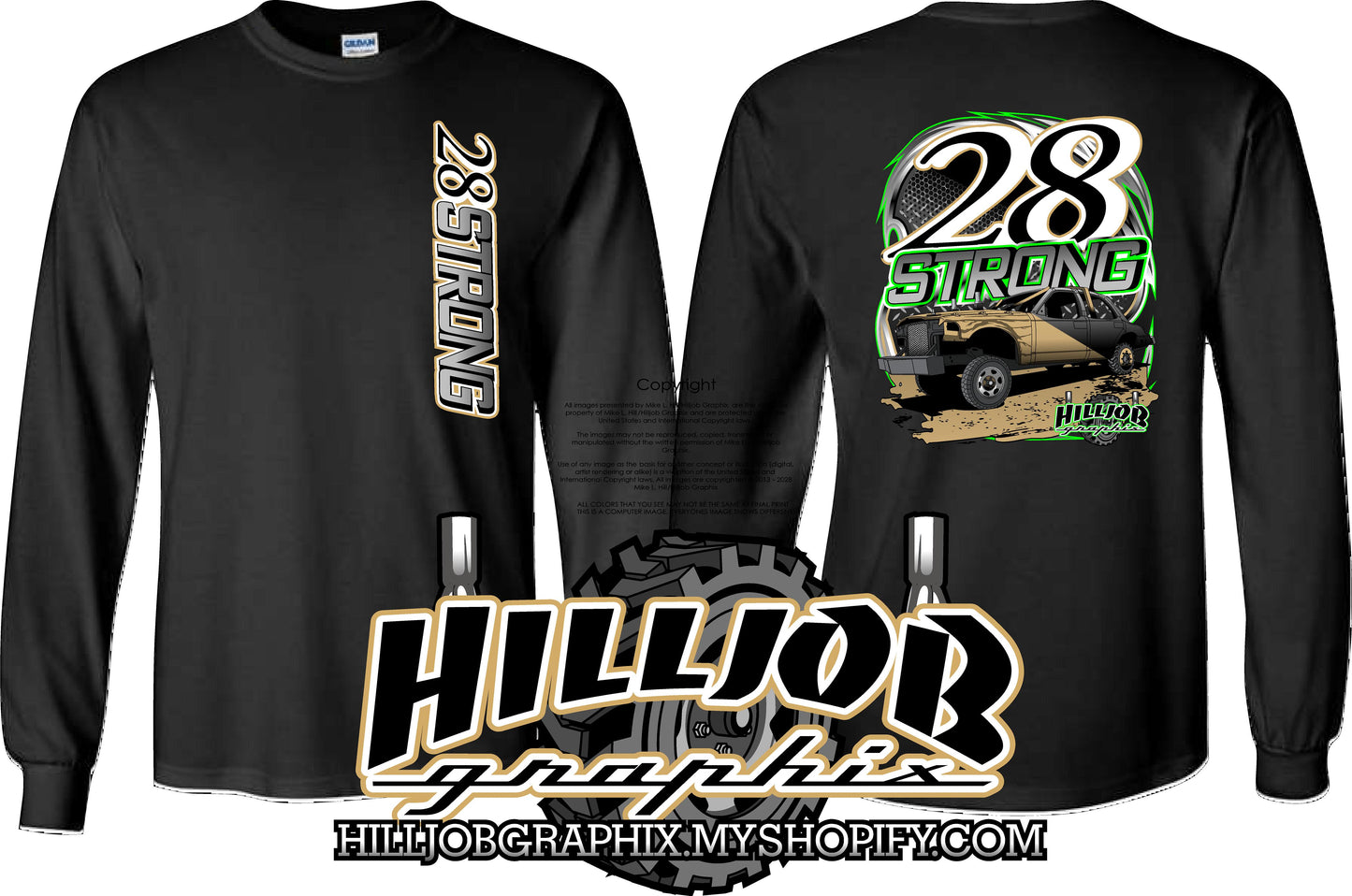 #377 28 STRONG Gary Russell Long Sleeve T-shirt