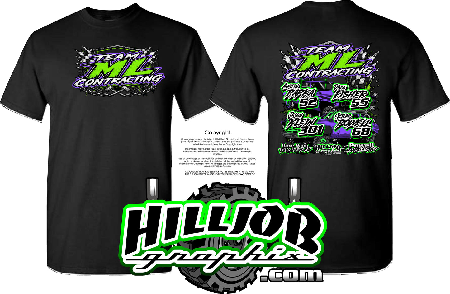 #406 Team ML Contracting T-shirt