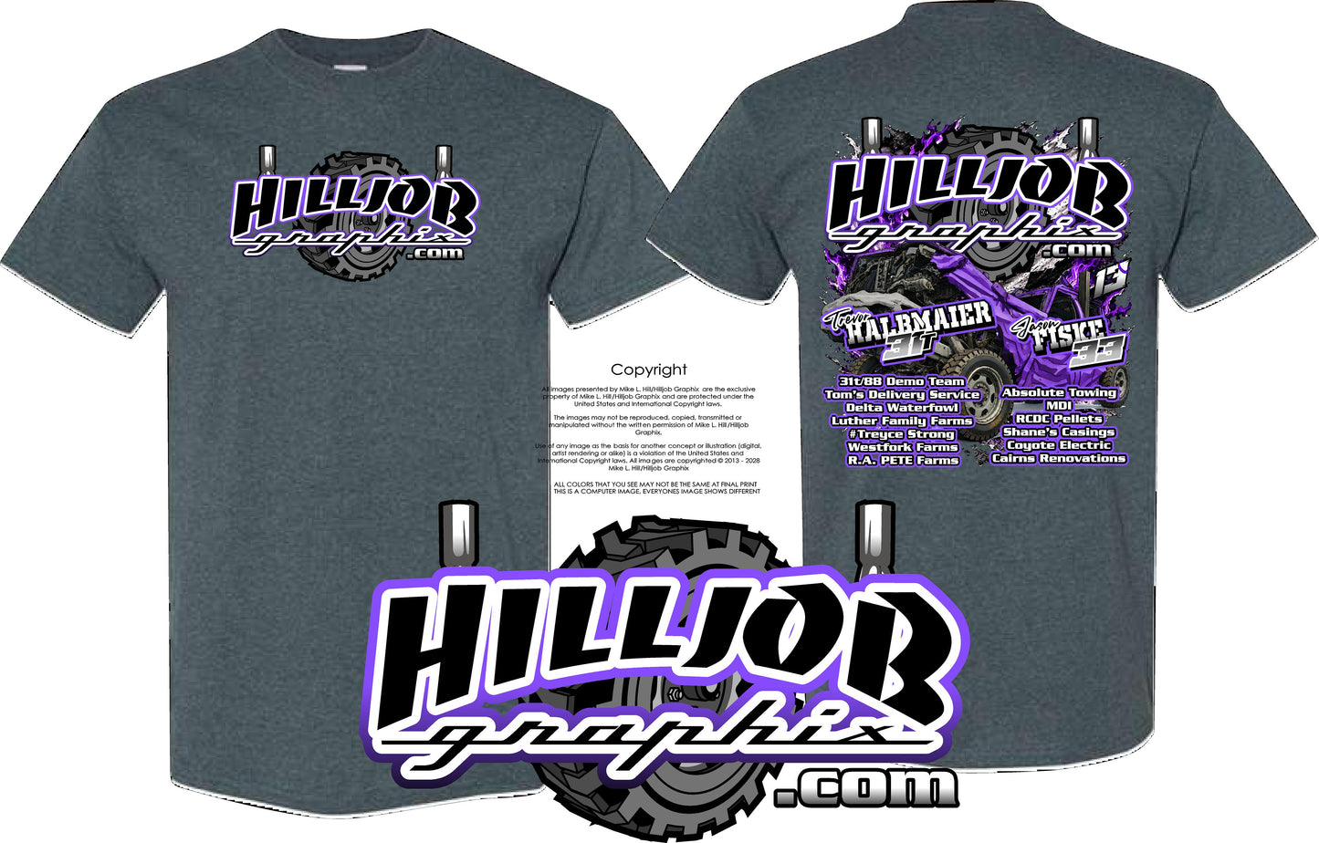 #376 Team Hilljob Graphix Linn T-shirt