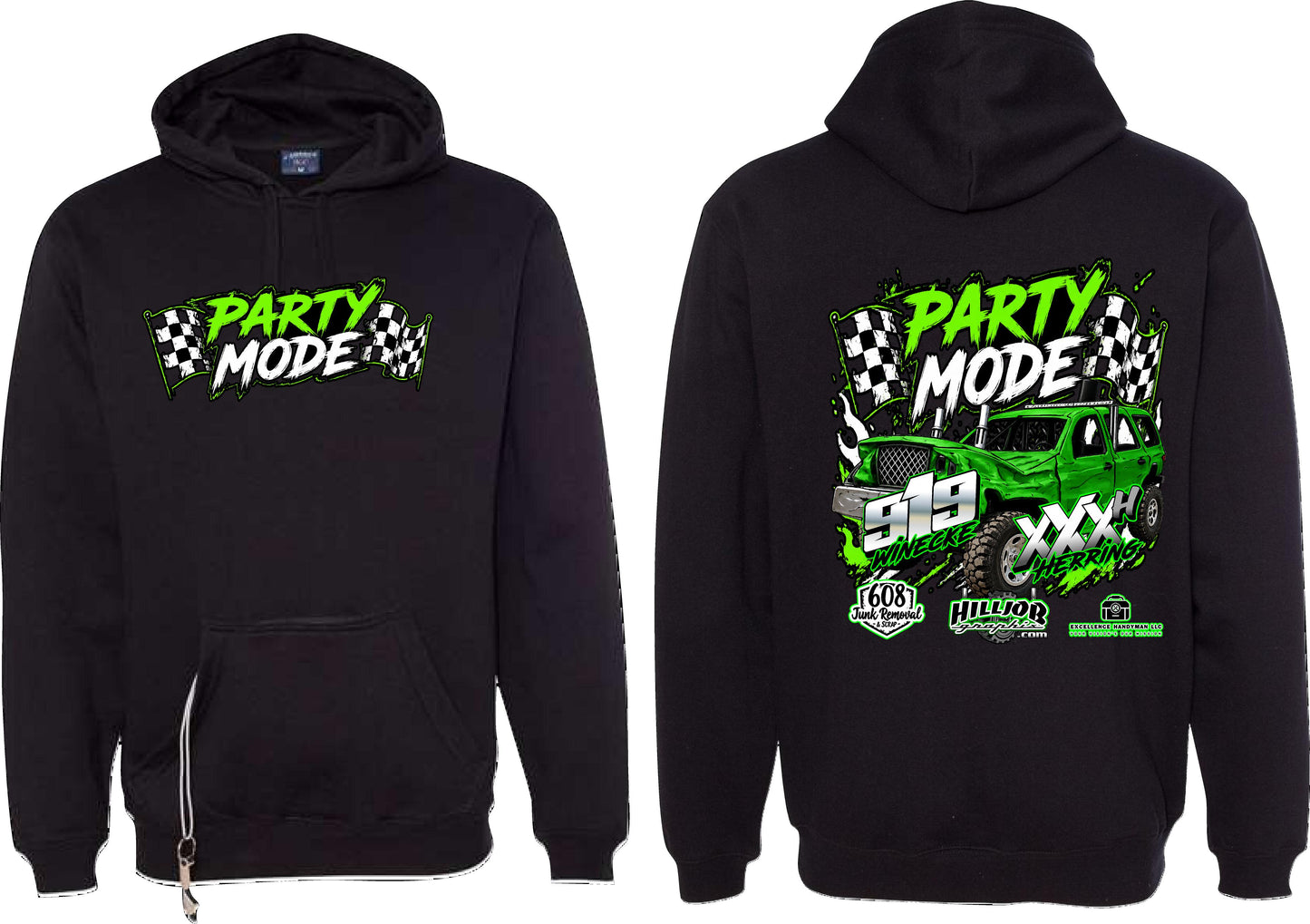 #393 Team Party Mode Tailgate Hoodie