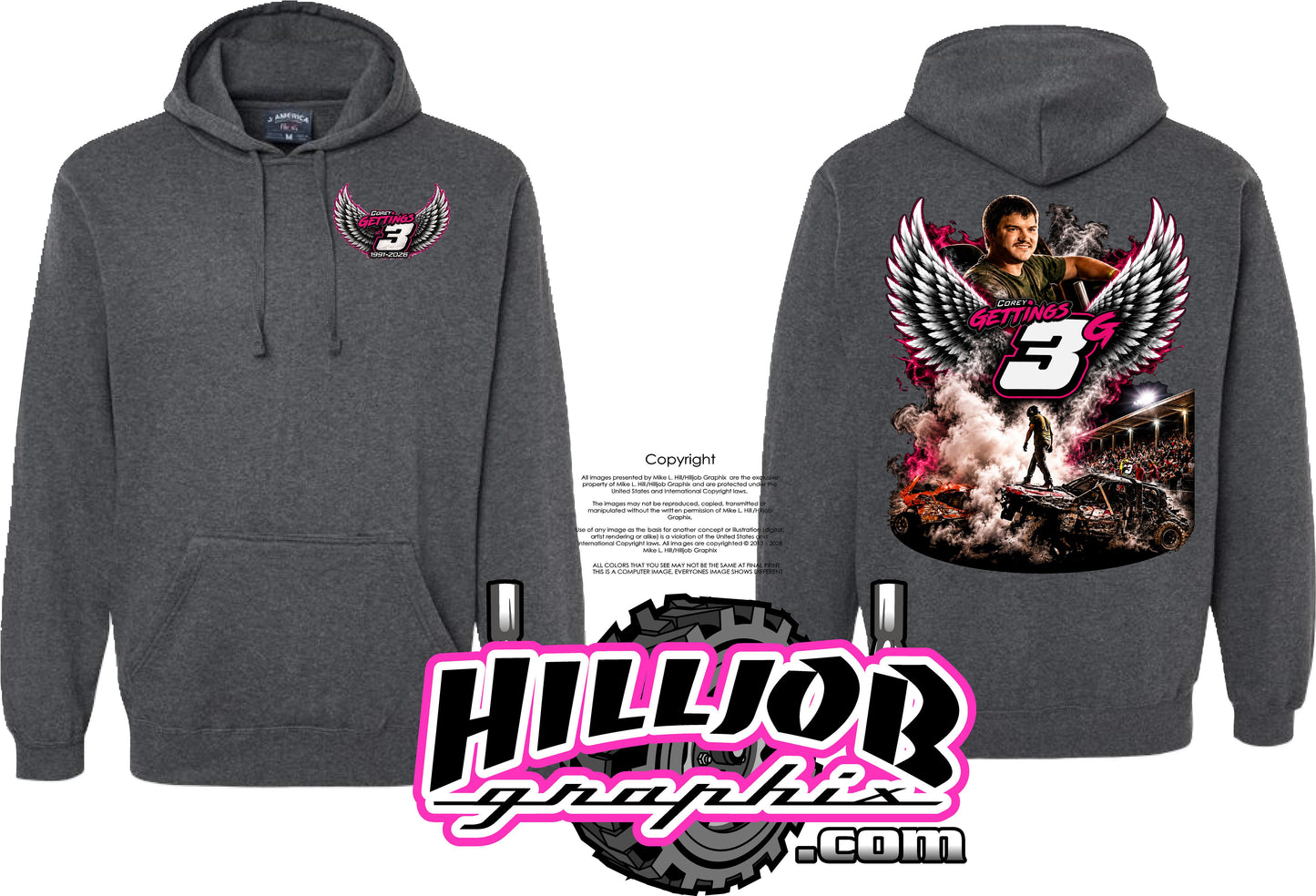 #391 Corey Gettings Memorial Tailgate Hoodie