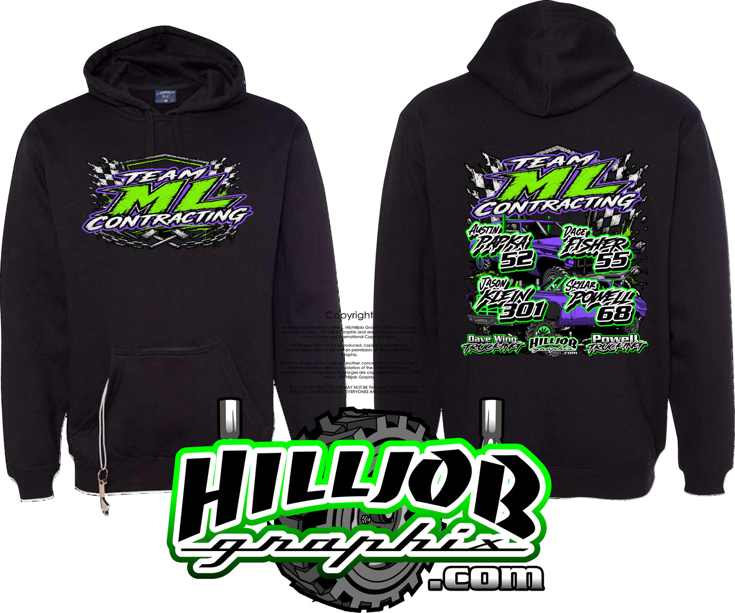 #406 Team ML Contracting Tailgate Hoodie