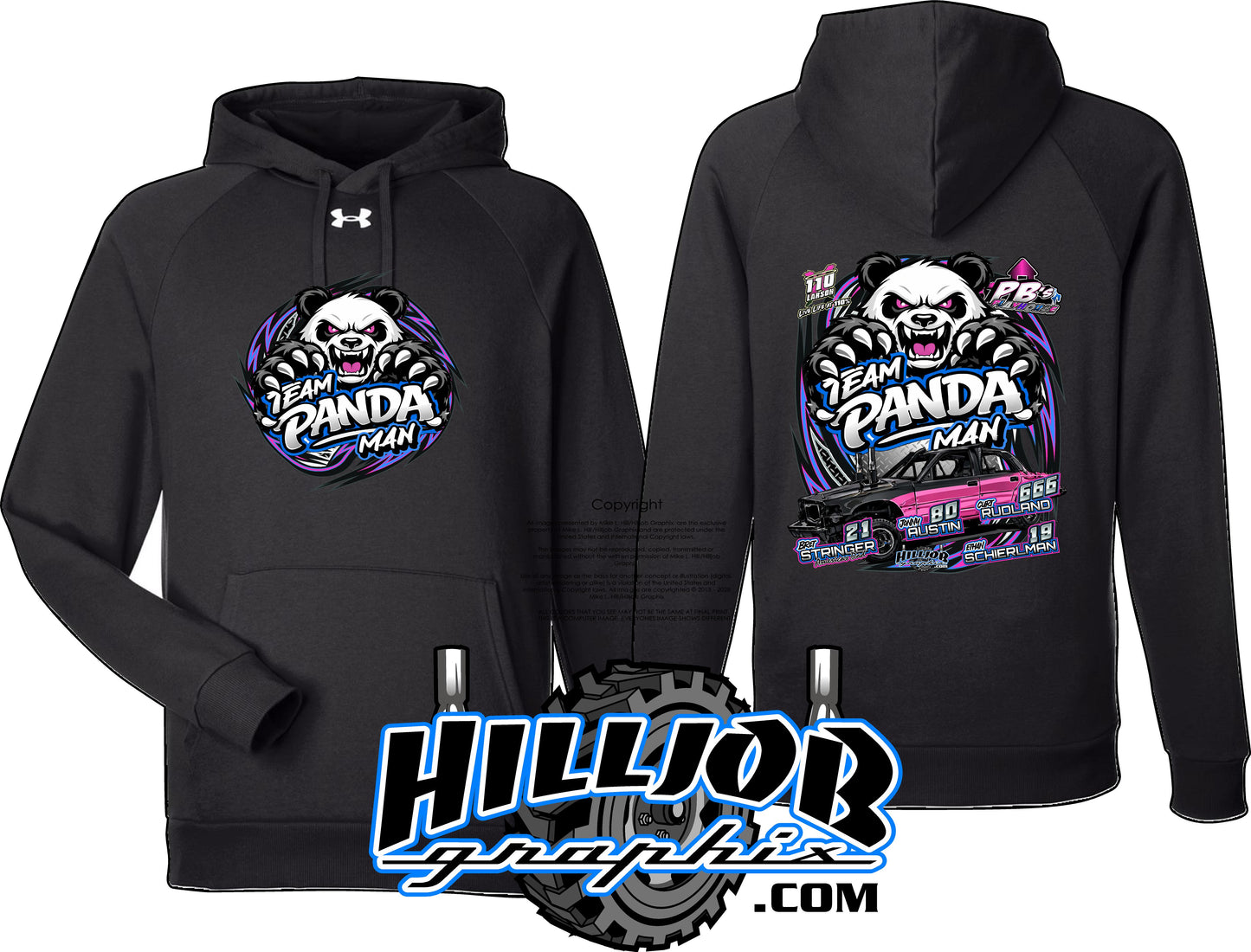 #346 Team Panda Man Under Armour Hoodie