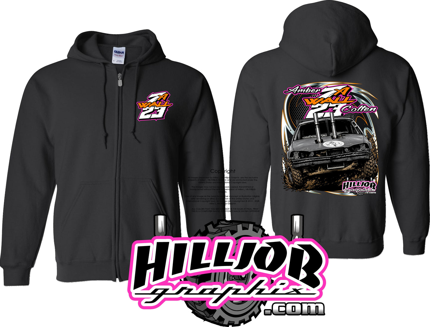 #403 Amber and Colten Wall Zipped Hoodie