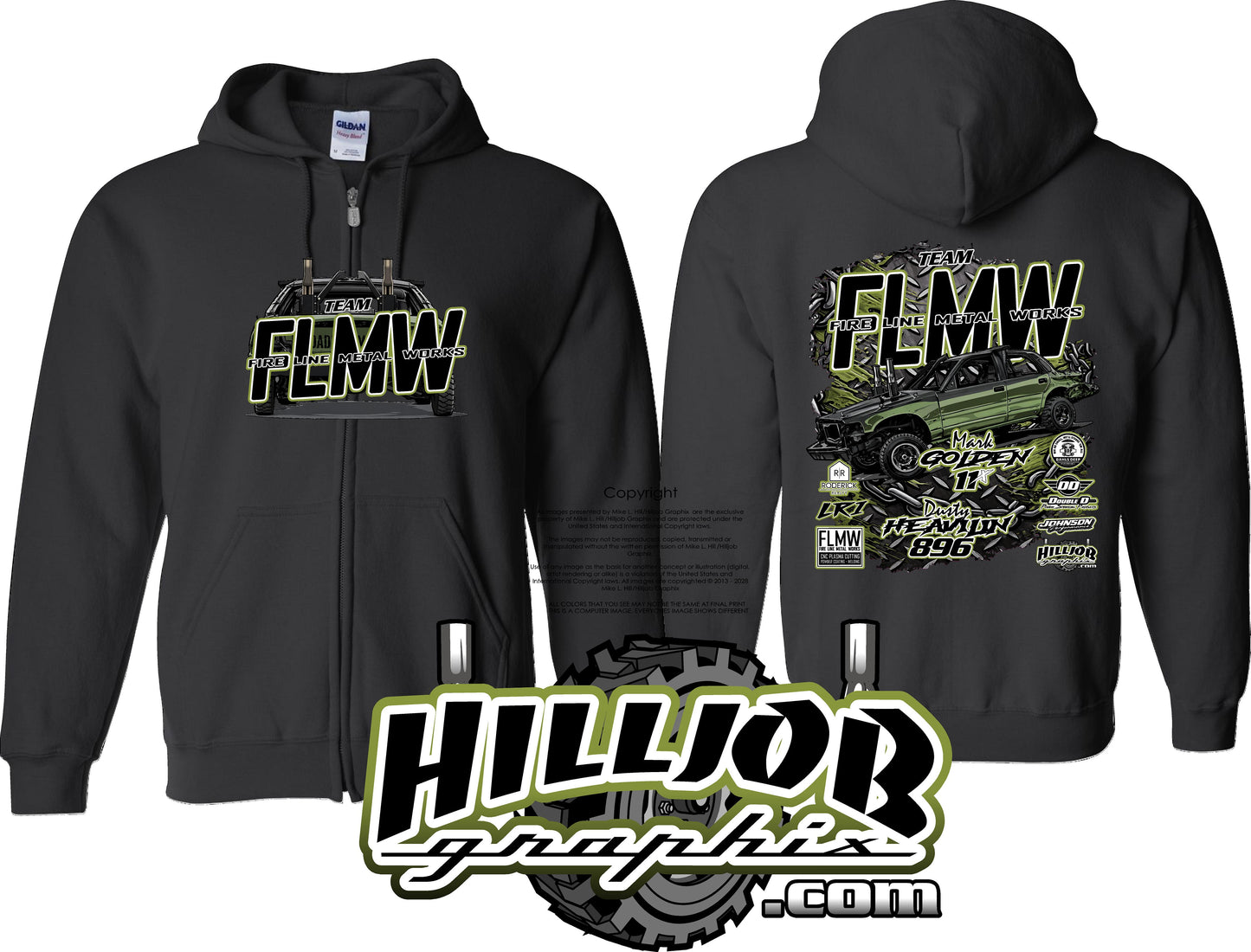 #344 Team FLMW Zipped Hoodie