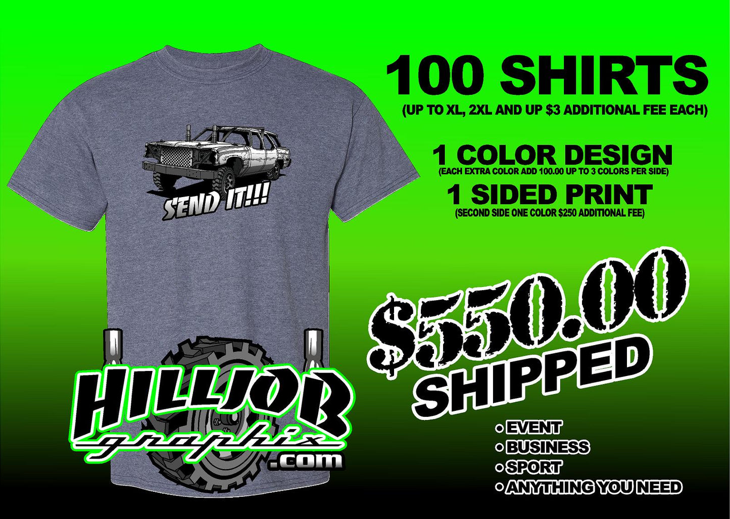 100 SHIRTS FOR 550.00 DEAL
