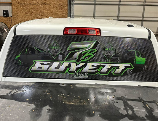 Back window decal (perforated vinyl)