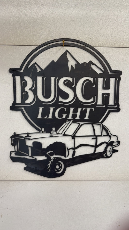 Busch Light Vic Metal Sign