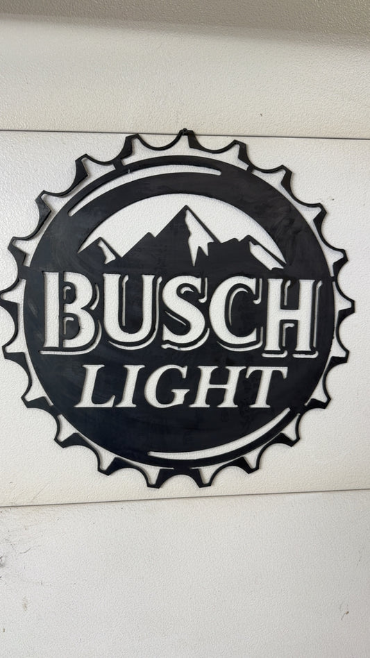 Busch light bottle cap Metal Sign