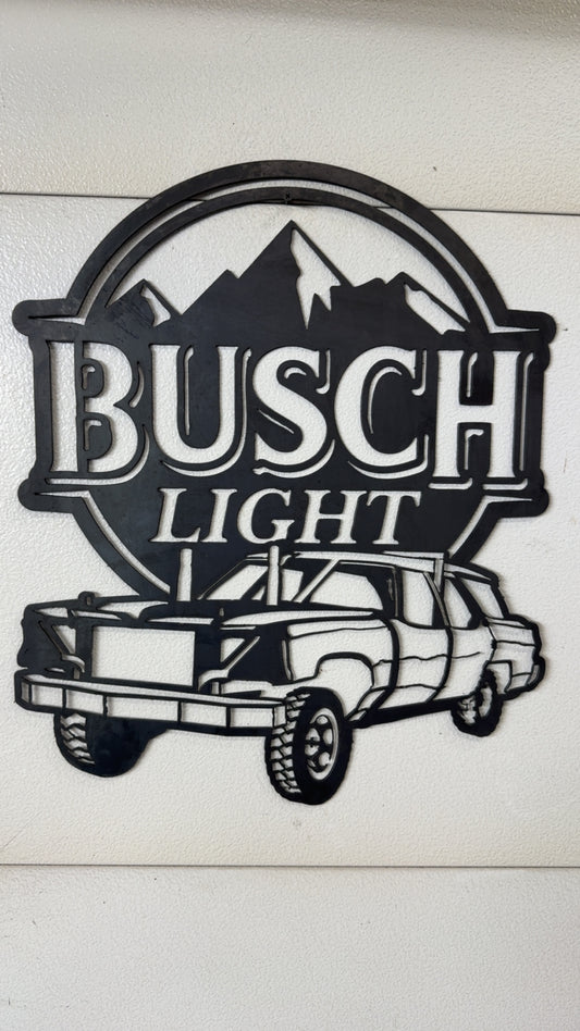 Busch light wagon Metal Sign