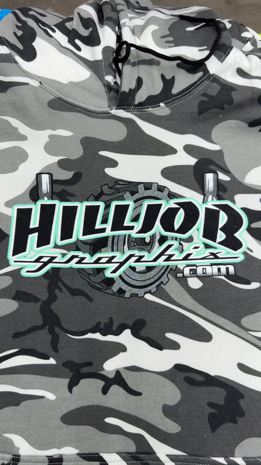 Hilljob Graphix Snow Camo Hoodie