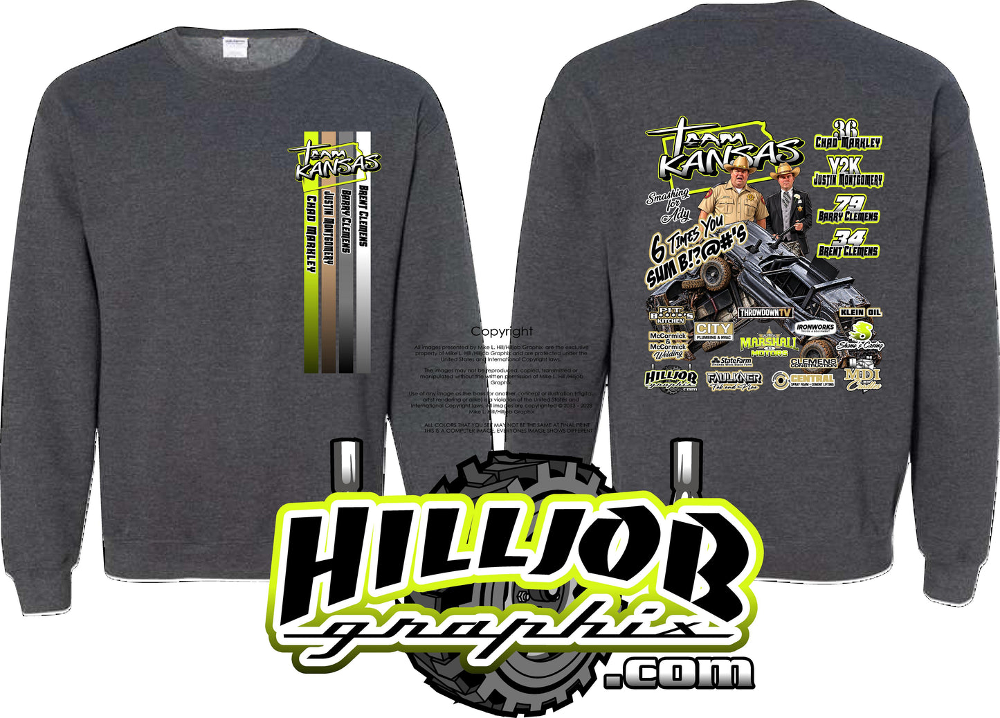 #423 Team Kansas Crewneck