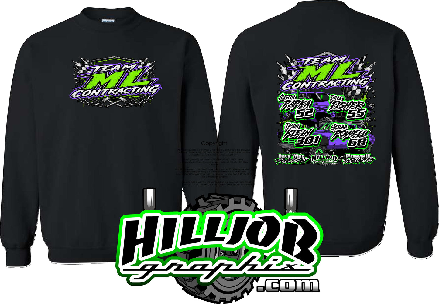 #406 Team ML Contracting Crewneck