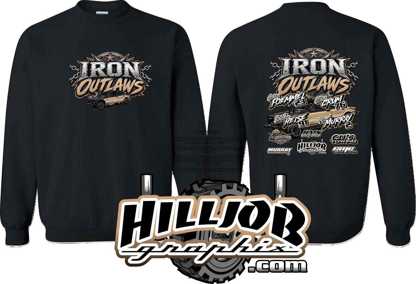 #420 Team Iron Outlaws Crewneck