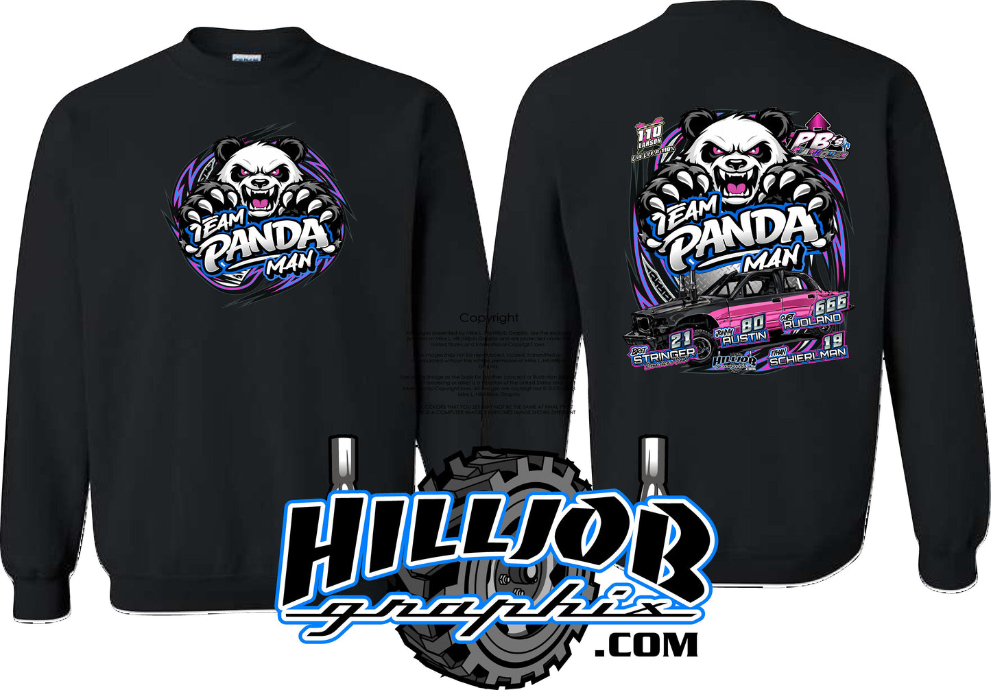 #346 Team Panda Man Crewneck