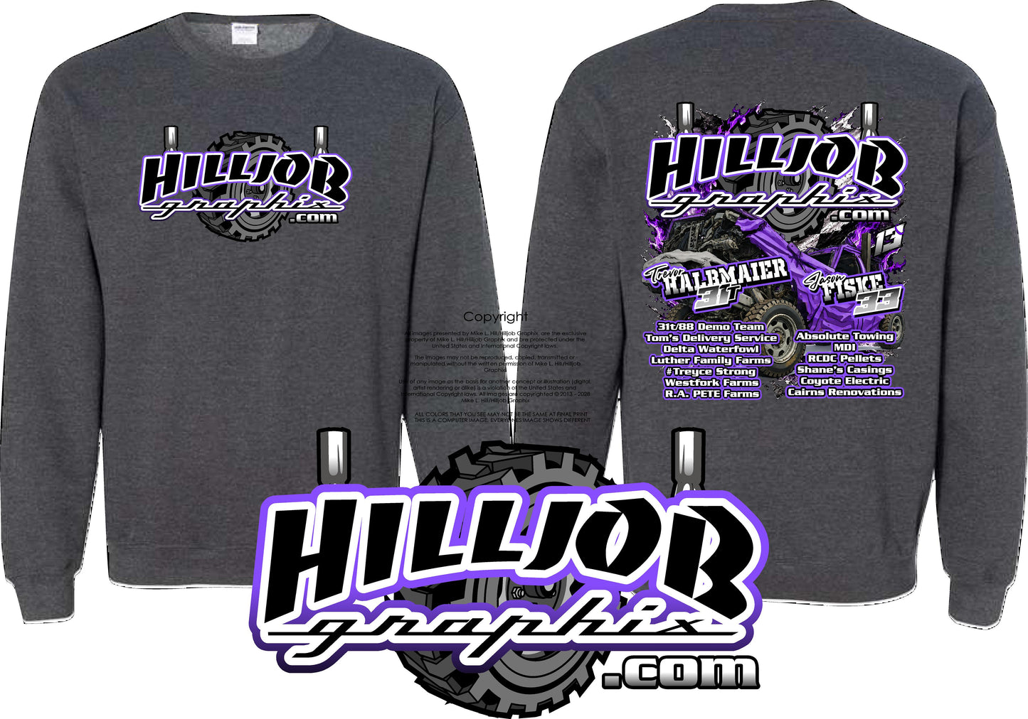 #376 Team Hilljob Graphix Linn Crewneck