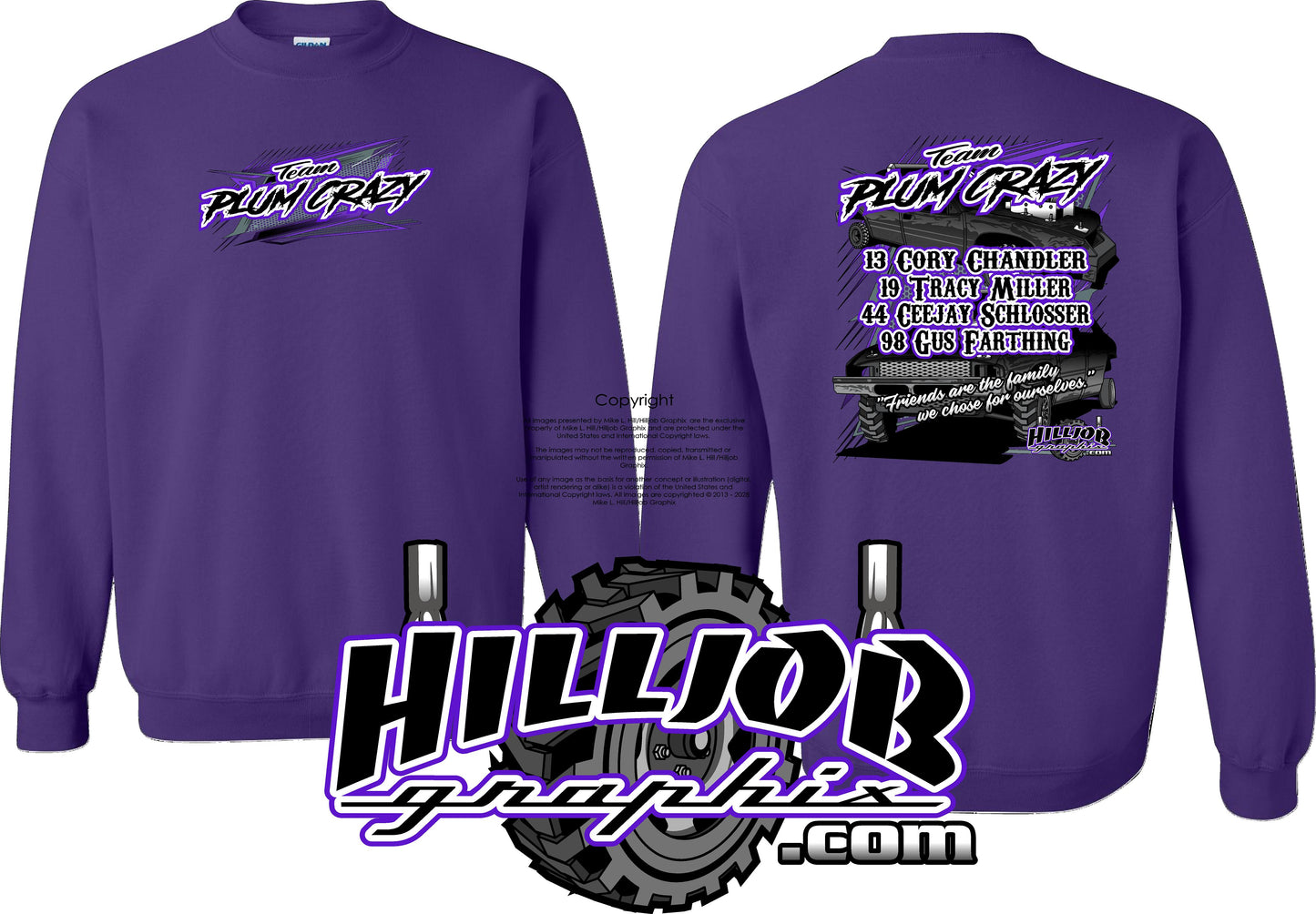 #262 Team Plum Crazy Crewneck Sweatshirt