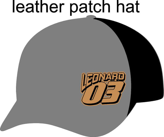 #239 Emma Leonard Leather Patch Hat