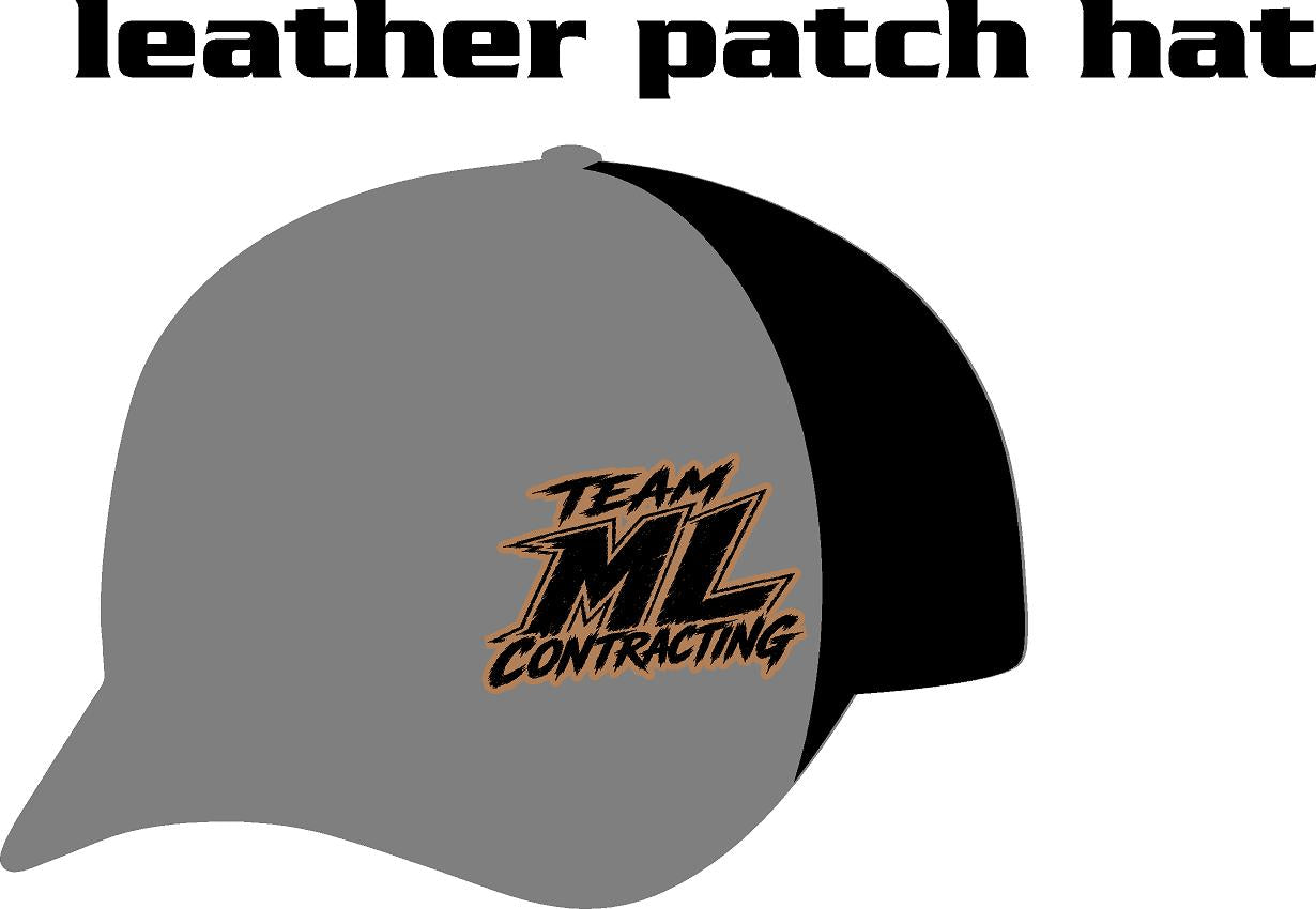 #406 Team ML Contracting Leather Patch Hat