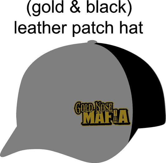 #235 Gold Nose Mafia Leather Patch Hat