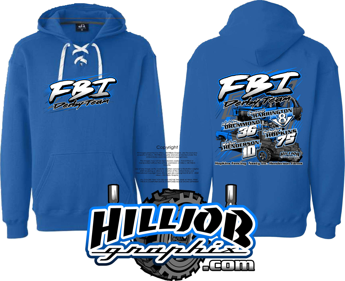 #298 Team FBI Hockey Hoodie