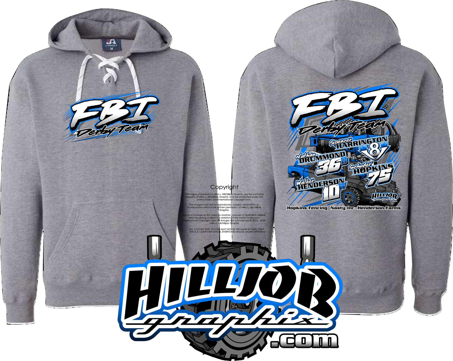 #298 Team FBI Hockey Hoodie