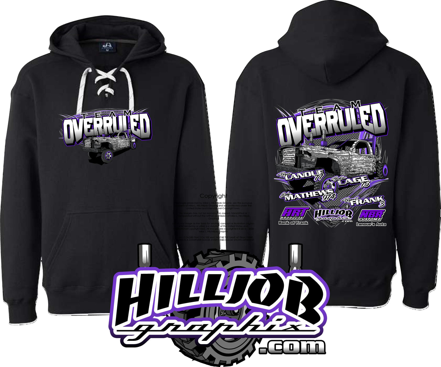 #404 Team Overruled Hockey Hoodie