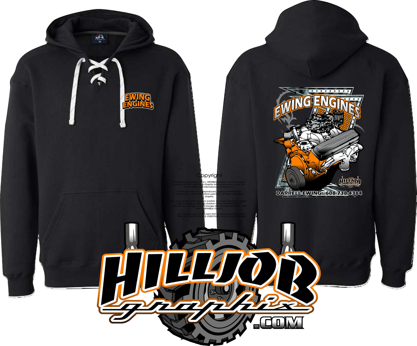 #414 Ewing Engines Hockey Hoodie
