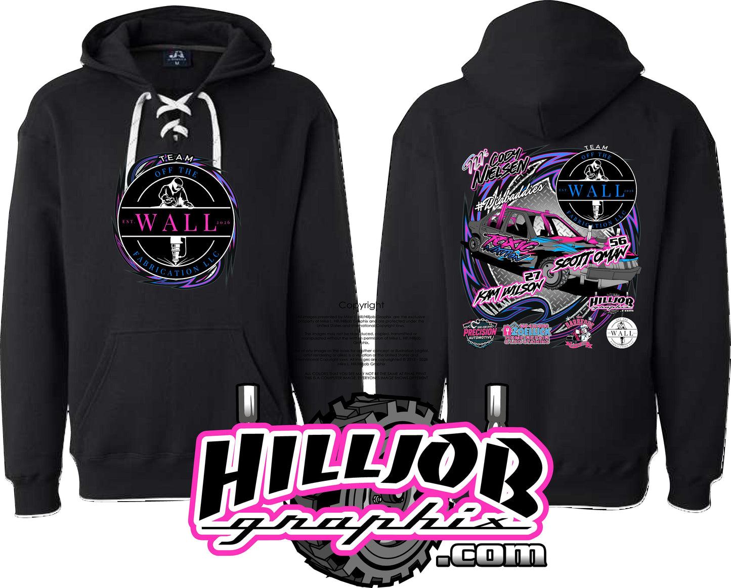 #382 Team Off the Wall Hockey Hoodie