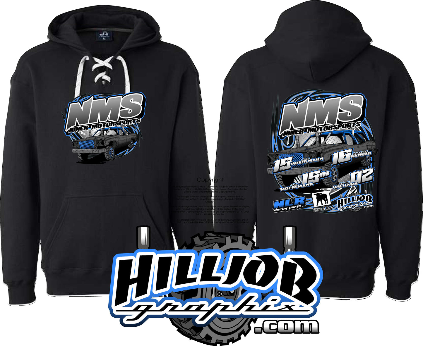 #343 Team NMS Carnage 2026 Hockey Hoodie